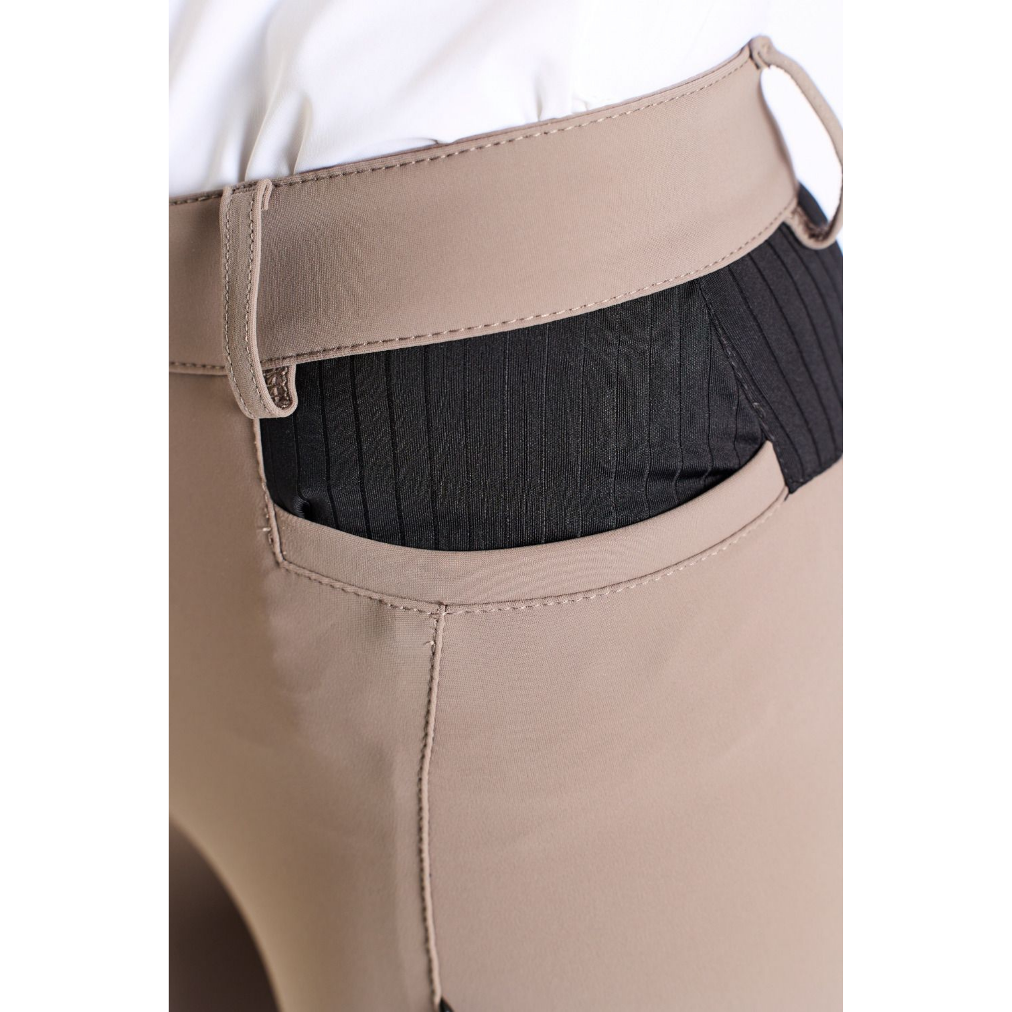 EGO7 Turtledove jumping breeches ribbed waistband and pocket detail