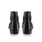 EGO7 Taurus black front-zip leather equestrian paddock boots, rear view