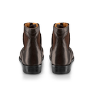 EGO7 Taurus brown front-zip leather equestrian paddock boots, rear view