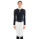EGO7 Teresa Women's Long Sleeve Show Shirt in Navy - Front View