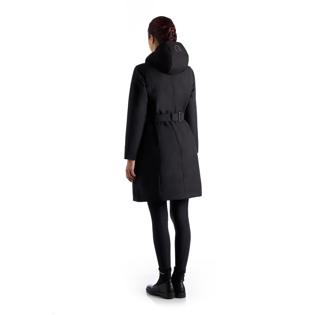 EGO7 Women's Vivienne Long Parka - Black, back | Malvern Saddlery
