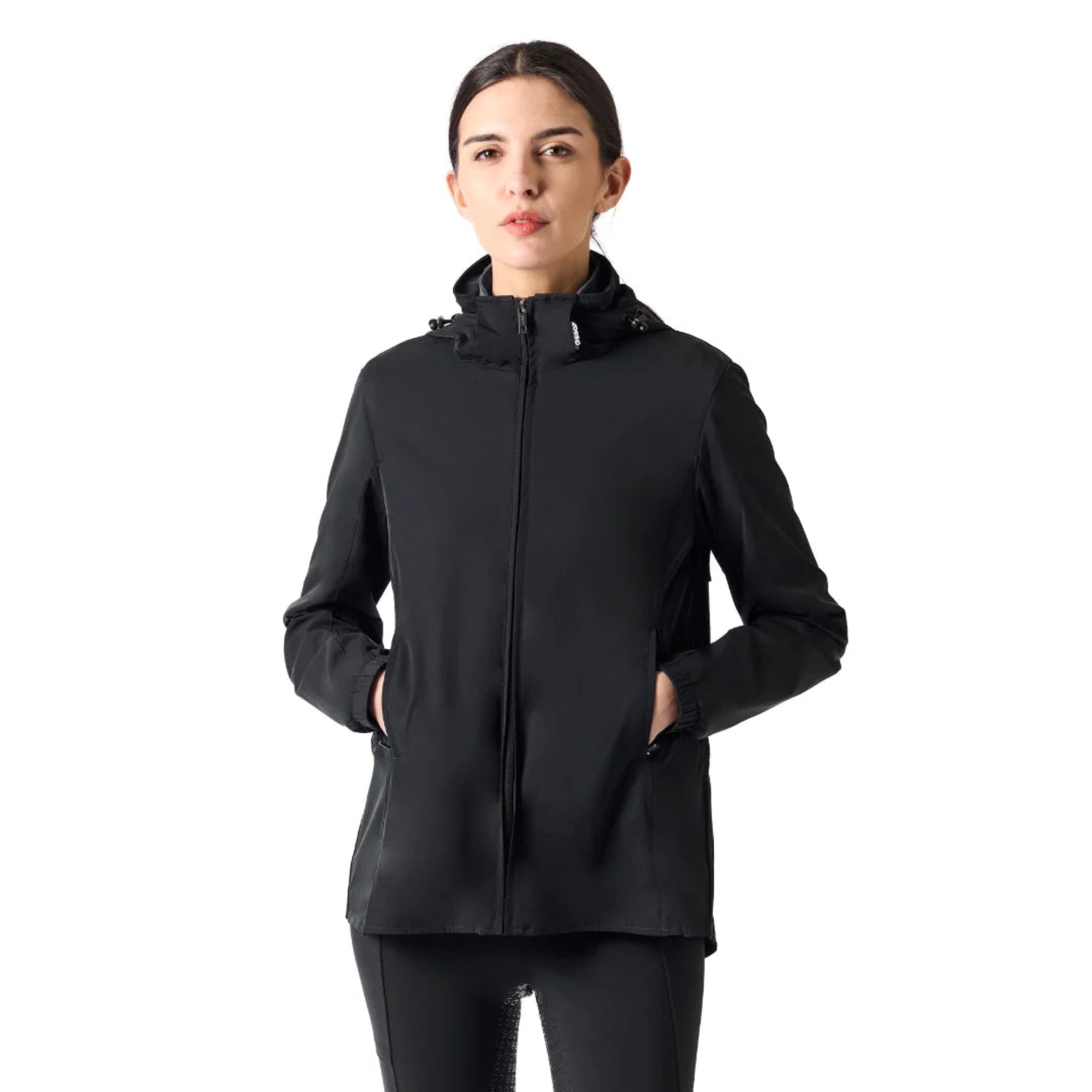 EGO7 MV Wind Cheater Women's Jacket in Black, front view