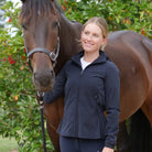 EGO7 MV Wind Cheater Women's Jacket in Navy worn at the barn