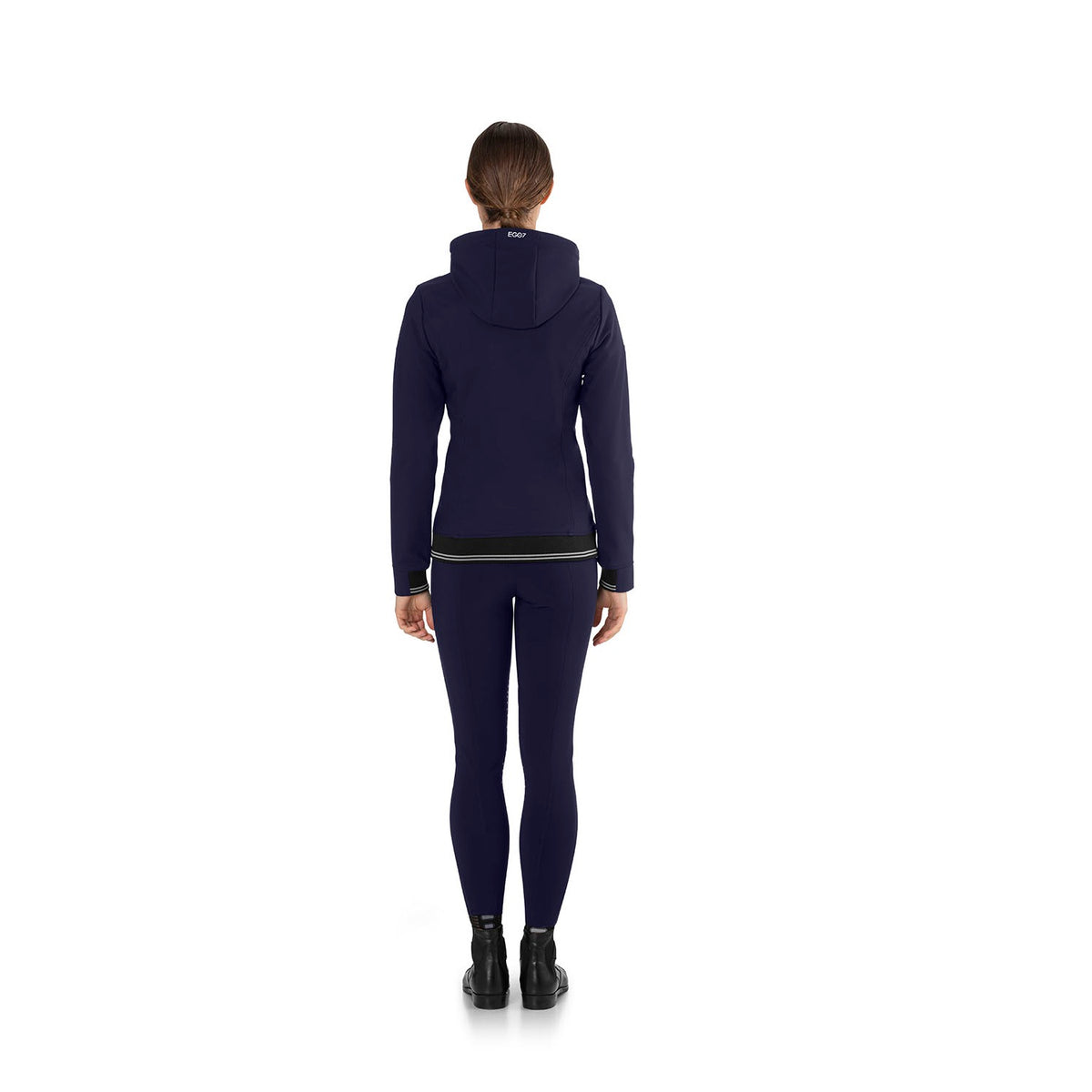EGO7 Women's Hoodie Jacket - Navy, back | Malvern Saddlery