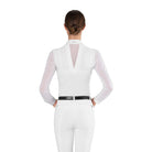 Ego7 Rita Ladies Riding Competition Shirt - White - back view | Malvern Saddlery