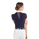 Ego7 Rita Ladies Riding Short Sleeve Competition Shirt - Navy - back | Malvern Saddlery