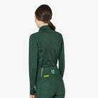 Equestro Women's Slim Fit Long Sleeve Base Layer in Pine Grove back view