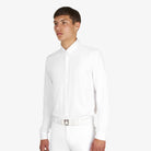 Equestro Men's Long Sleeve Competition Shirt in White front view
