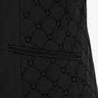 Equestro Women's Monogram Velvet Competition Jacket velvet monogram panel close up
