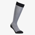 Equestro Unisex Basic Technical Riding Socks - Asphalt/Black, front | Malvern Saddlery