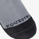 Equestro Unisex Basic Technical Riding Socks - Asphalt/Black, reinforced toe | Malvern Saddlery