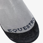Equestro Unisex Basic Technical Riding Socks - Frost Grey/Navy Blazer, reinforced toe | Malvern Saddlery