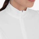 Equestro Women's Winter Competition Polo collar and invisible zip close up