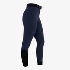 Equestro Women's Hunter Knee Grip Breeches - Navy, side | Malvern Saddlery