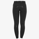Equestro Women's Fleece-Lined Full Grip Breeches - Black, back with full grip seat | Malvern Saddlery