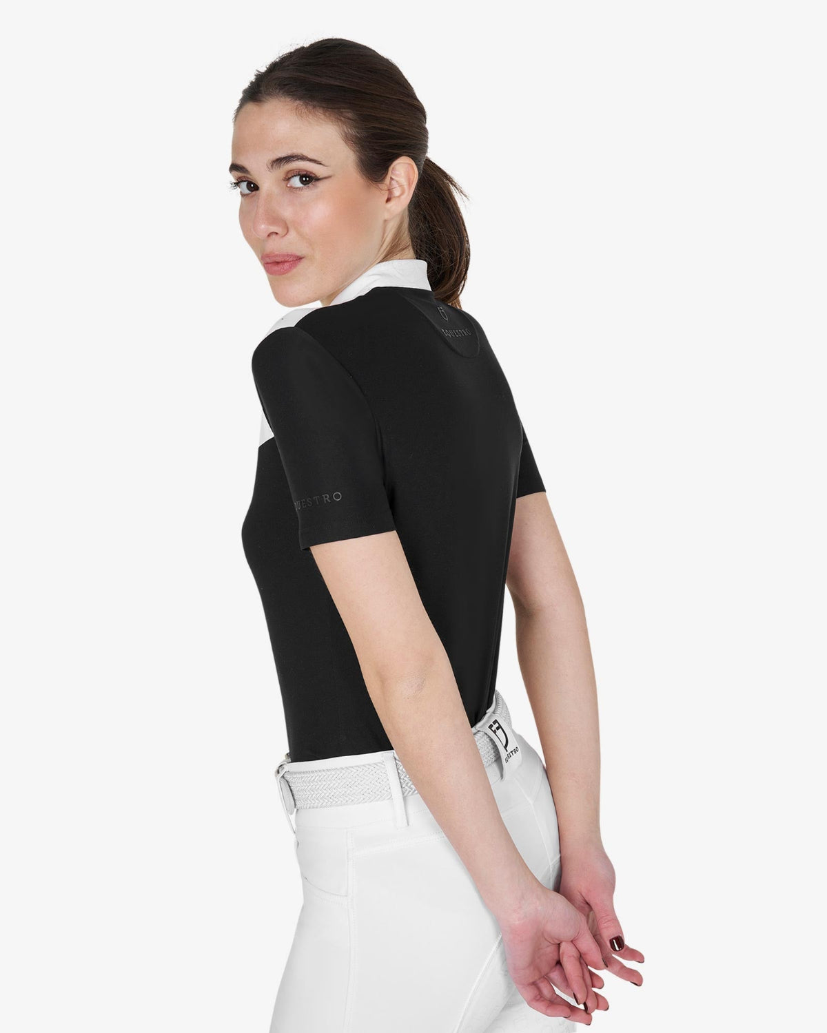 Equestro Women's Crystal Polo Show Shirt | Short Sleeved Competition Shirts | Malvern Saddlery