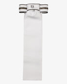 Equestro Impero Crystal Stock Tie - White/Black; extended | Malvern Saddlery