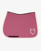 Equestro Wave Dressage Saddle Pad - Rose Pink/Antique White | Malvern Saddlery