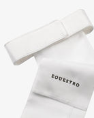 Equestro Lancelot Dressage Stock - White; vack view with collar closed | Dressage Accessories | Malvern Saddlery