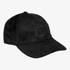 Equestro Velvet-like Ribbed Baseball Cap - Black | Malvern Saddlery