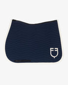 Equestro Wave Dressage Saddle Pad - Navy/Antique White | Malvern Saddlery