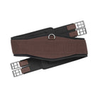 Brown EquiFit Essential Schooling Girth with contoured shape, removable SmartFabric liner, and double elastic ends