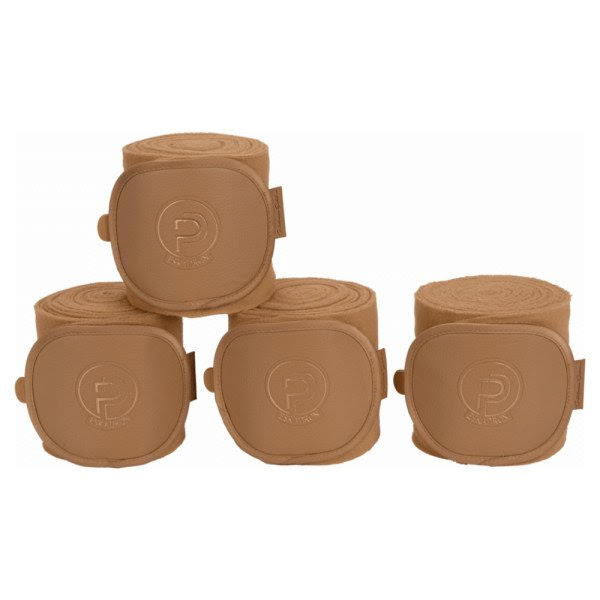 Eskadron Fleece Faux Leather Bandages - Caramel | Malvern Saddlery