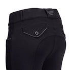 Halter Ego Evolution Knee Grip Breeches - Black with Gunmetal detail, rear pocket detail | Malvern Saddlery