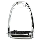 Flex-On Hunter H Stirrup - Silver Frame; inclined ultra grip footbed; black shock absorber | Malvern Saddlery