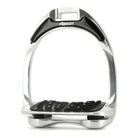 Flex-On Aluminium Stirrup - chrome frame, inclined ultra grip footbed
