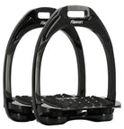 Flex-On Aluminium Stirrups - black frame, pair