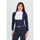 For Horses Aliyah Women's Long Sleeve Show Shirt in Navy front view