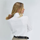 For Horses Aliyah Women's Long Sleeve Show Shirt in White back view