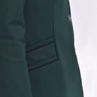 For Horses Boheme Women's Show Jacket in Deep Green contrast piping pocket detail
