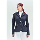 For Horses Cristina Lux Women's Show Jacket front view, shown in Navy