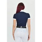 For Horses Daphne Women's Short Sleeve Show Shirt in Navy back view