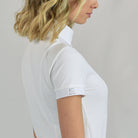 For Horses Daphne Women's Short Sleeve Show Shirt in White side view