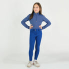 For Horses Gioco Kids Long Sleeve Schooling Shirt in Blue full-length view