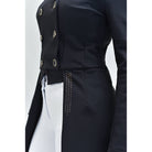 For Horses Isotta Lux Women's Shadbelly gold crystal tail detail, shown in Black