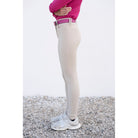 For Horses Joele Kids' Knee Grip Jodhpurs in Tan side view