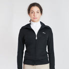 For Horses Kora Women's Zip Jacket front view, shown in Black