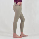 For Horses Poppy Girls' Knee Grip Breeches in Beige side view