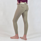 For Horses Poppy Girls' Knee Grip Breeches in Beige back view
