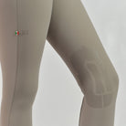 For Horses Poppy Girls' Knee Grip Breeches in Beige silicone knee grip detail