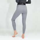 For Horses Rita Women's High Rise Knee Grip Breeches in Dove Gray back view