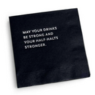 Horse Talk Cocktail Napkins - Black "May your drinks be strong and your half-halts stronger" | Malvern Saddlery