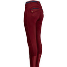 Halter Ego Kimberly Knee Grip Breeches - Burgundy; back view | Malvern Saddlery