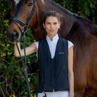 Helite Zip'In 2 Airbag Vest - Black, worn by rider | Malvern Saddlery
