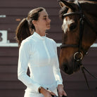 Horse Pilot Aerolight Ladies Competition Long Sleeve Shirt - White | Malvern Saddlery