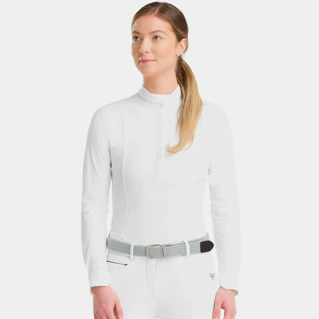 Horse Pilot Aerolight Ladies Competition Long Sleeve Shirt - White | Malvern Saddlery